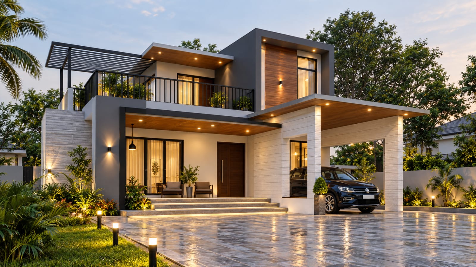 Slate & Stone House — Residential project by iptnirman in Tirur, Malappuram
