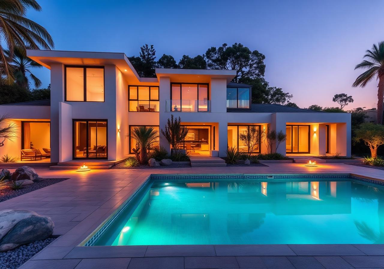 Completed villa with pool