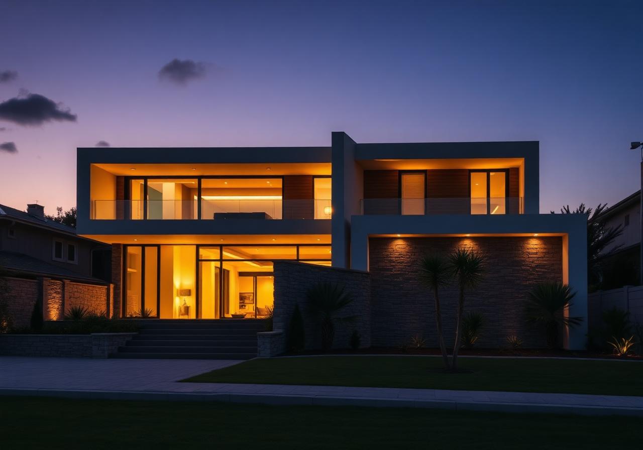 Facade study at dusk