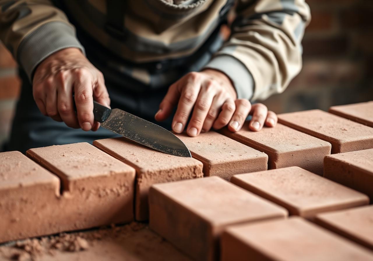 Masonry, hand-laid