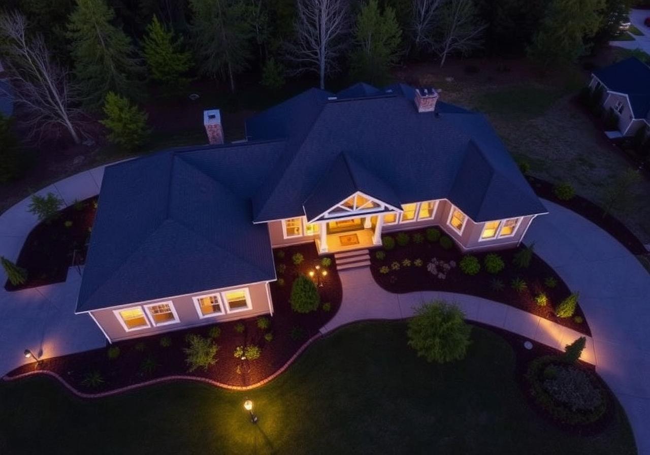 Aerial of finished project